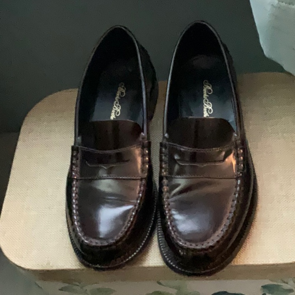 Brooks Brothers Burgundy Leather Penny Loafers Size 7.5